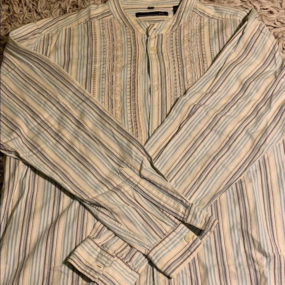 PX LONG SLEEVE SHIRT WITH FRONT EMBROIDERY